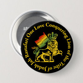 Rasta Lion of Judah Button