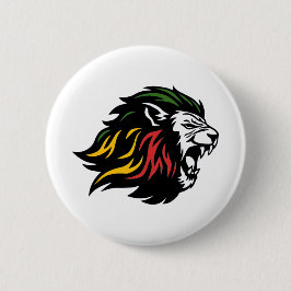 Rasta Lion of Judah Button
