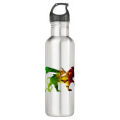 Rasta Lion of Judah Edelstahlflasche (Vorderseite)