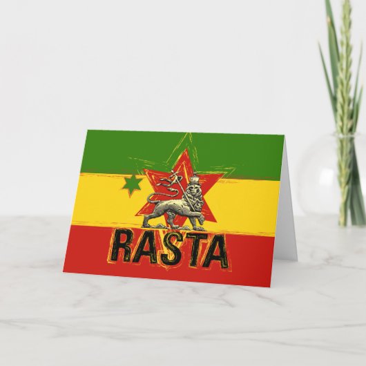 Rasta Lion of Judah Grußkarte Karte (Vorderseite)