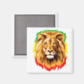 Rasta Lion of Judah Magnet (Vorderseite/Rückseite)