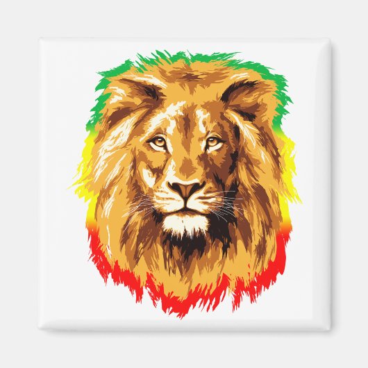Rasta Lion of Judah Magnet (Vorne)