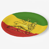Rasta Lion of Judah Paper Plate Pappteller (Schrägansicht)