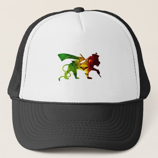 Rasta Lion of Judah Truckerkappe (Vorderseite)