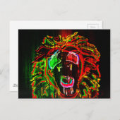 Rasta Lion Postcard Postkarte (Vorne/Hinten)