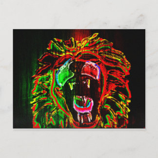 Rasta Lion Postcard Postkarte