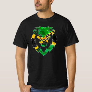 Rasta Lion, Rastafarian, jamaikanische Flagge, Jam T-Shirt