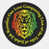 Rasta Lion Rectangle Stickers (Vorderseite)
