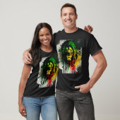 Rasta Lion Stylish Rastafari Wassercolor Paint Reg T-Shirt (Unisex)