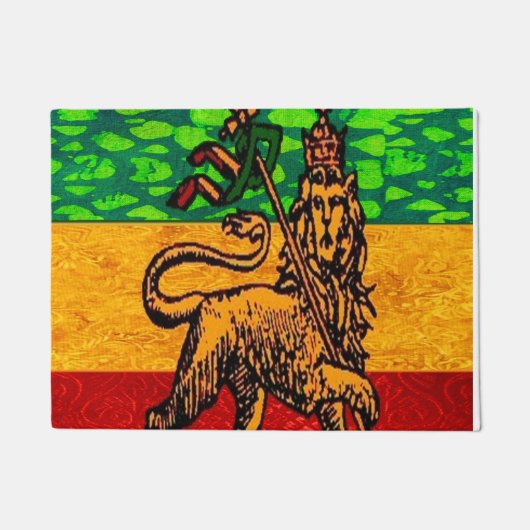 Rasta Lion von Juda Flag Fußmatte (Vorderseite)