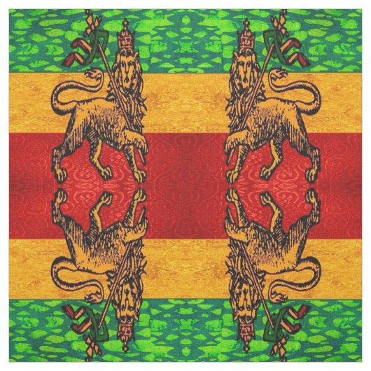 Rasta Lion von Juda Flag Stoff (Muster)