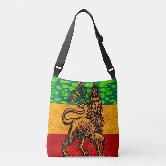 Rasta Lion von Juda Flag Tragetaschen Mit Langen Trägern (Vorderseite)