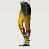 Rasta Lion von Juda Leggings mit jamaikanischer Fl (Links)