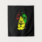 Rasta Lion Wandteppich (Vorderseite)