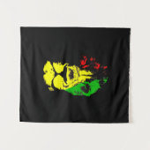 Rasta Lion Wandteppich (Vorderseite (Horizontal))