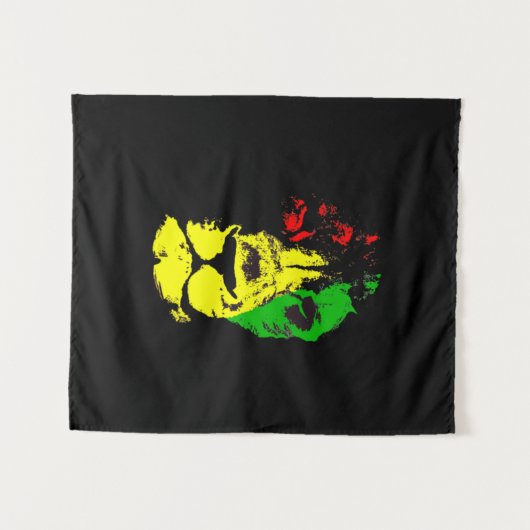 Rasta Lion Wandteppich (Vorderseite (Horizontal))