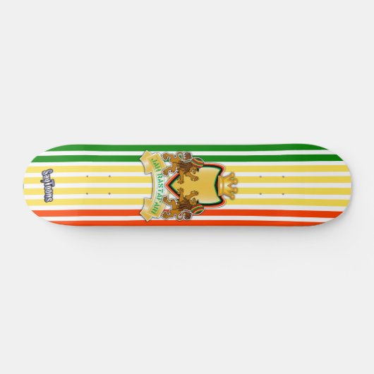 Rasta Lion Wappen Skateboard (Horizontal)