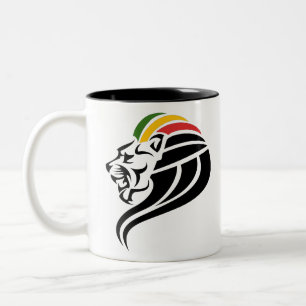 Rasta Lion Zweifarbige Tasse