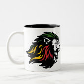 Rasta Lion Zweifarbige Tasse (Links)