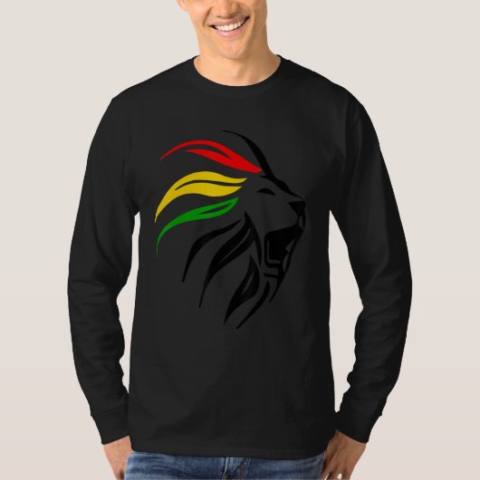 Rasta Live Up Apparel Rasta Lion Design T-Shirt (Vorderseite)