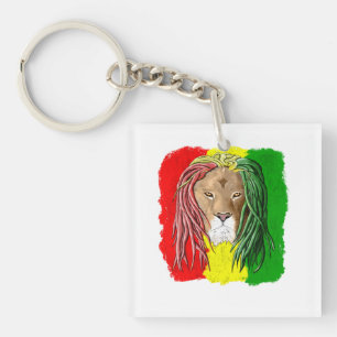 Rasta Löwe-jamaikanische Reggae-Flagge Schlüsselanhänger