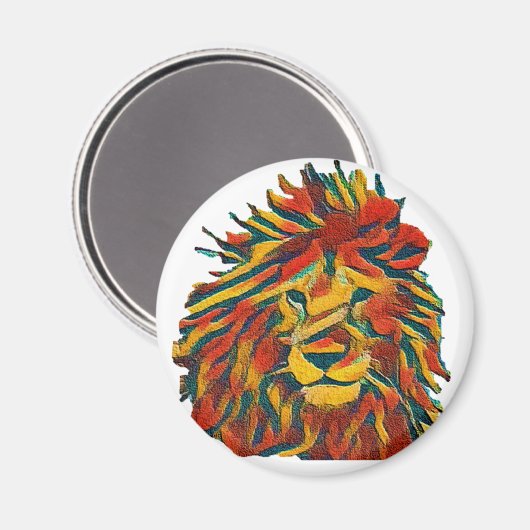 Rasta Löwe Magnet (Vorderseite/Rückseite)
