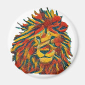Rasta Löwe Magnet (Vorne)