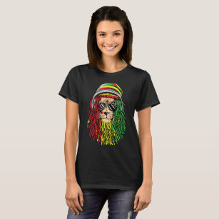 RASTA LÖWE Rastafarian jamaikanisches Reggae T-Shirt