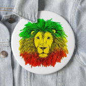 Rasta Löwe rot grün zeichnend Jamaika Button (Beispiel)