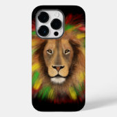 Rasta Löwe rot grün zeichnend Jamaika Case-Mate iPhone Hülle (Rückseite)