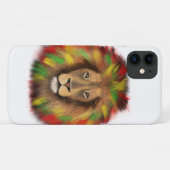 Rasta Löwe rot grün zeichnend Jamaika Case-Mate iPhone Hülle (Rückseite (Horizontal))