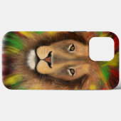 Rasta Löwe rot grün zeichnend Jamaika Case-Mate iPhone Hülle (Rückseite (Horizontal))