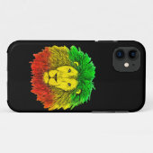 Rasta Löwe rot grün zeichnend Jamaika Case-Mate iPhone Hülle (Rückseite (Horizontal))