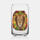 Rasta Löwe rot grün zeichnend Jamaika Dosenglas (Vorderseite)