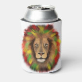 Rasta Löwe rot grün zeichnend Jamaika Dosenkühler (Kanne Rückseite)