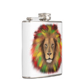 Rasta Löwe rot grün zeichnend Jamaika Flachmann (Rechts)