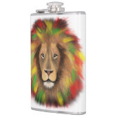 Rasta Löwe rot grün zeichnend Jamaika Flachmann (Links)