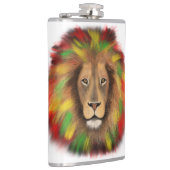 Rasta Löwe rot grün zeichnend Jamaika Flachmann (Rechts)