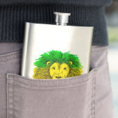 Rasta Löwe rot grün zeichnend Jamaika Flachmann (Beispiel)