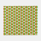 Rasta Löwe rot grün zeichnend Jamaika Fleecedecke (Vorderseite (Horizontal))