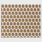 Rasta Löwe rot grün zeichnend Jamaika Geschenkpapier (Flach)