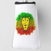 Rasta Löwe rot grün zeichnend Jamaika Golf Headcover (Rotieren 90)