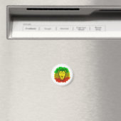 Rasta Löwe rot grün zeichnend Jamaika Magnet (In Situ (Geschirrspüler))