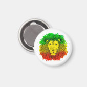 Rasta Löwe rot grün zeichnend Jamaika Magnet (Vorderseite/Rückseite)