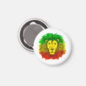 Rasta Löwe rot grün zeichnend Jamaika Magnet (Vorderseite/Rückseite)