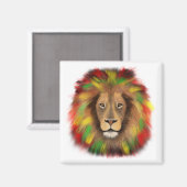 Rasta Löwe rot grün zeichnend Jamaika Magnet (Vorderseite/Rückseite)