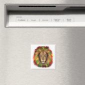 Rasta Löwe rot grün zeichnend Jamaika Magnet (In Situ (Geschirrspüler))