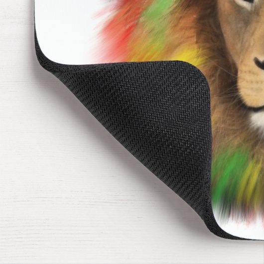 Rasta Löwe rot grün zeichnend Jamaika Mousepad (Ecke)