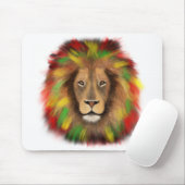 Rasta Löwe rot grün zeichnend Jamaika Mousepad (Mit Mouse)