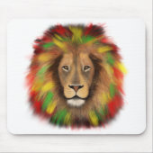 Rasta Löwe rot grün zeichnend Jamaika Mousepad (Vorne)